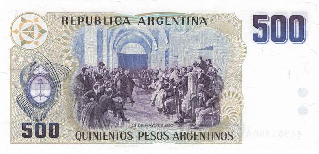 Argentinien p316 500 Pesos 1984